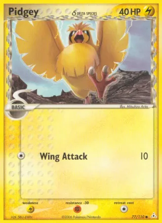 Pidgey δ #77 · Holon Phantoms Pokémon card