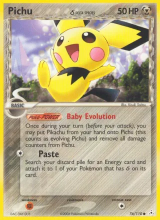 Pichu δ #76 · Holon Phantoms Pokémon card