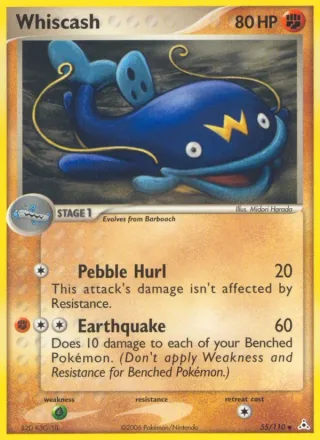 Whiscash #55 · Holon Phantoms Pokémon card