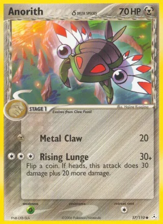 Anorith δ #57 · Holon Phantoms Pokémon card