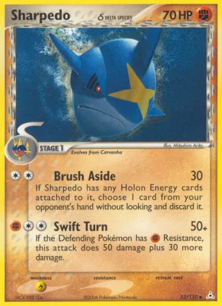 Sharpedo δ #53 · Holon Phantoms Pokémon card
