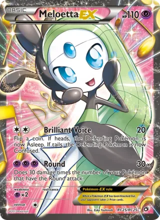 Meloetta-EX #RC25 · Legendary Treasures Pokémon card