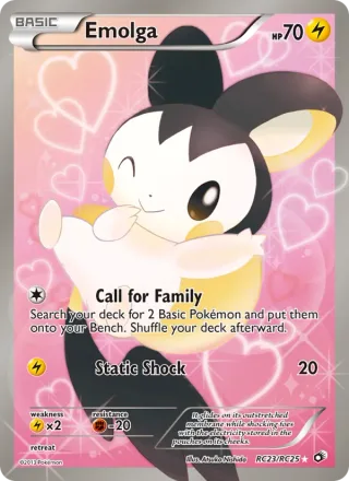 Emolga #RC23 · Legendary Treasures Pokémon card