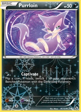 Purrloin #RC13 · Legendary Treasures Pokémon card