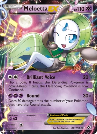 Meloetta-EX #RC11 · Legendary Treasures Pokémon card