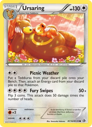 Ursaring #RC16 · Legendary Treasures Pokémon card