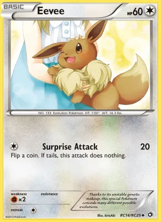 Eevee #RC14 · Legendary Treasures Pokémon card