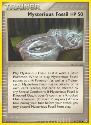 Mysterious Fossil #92 · Holon Phantoms Pokémon card
