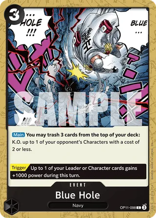 Blue Hole #OP11-098 · A Fist of Divine Speed Release Event Cards One Piece card