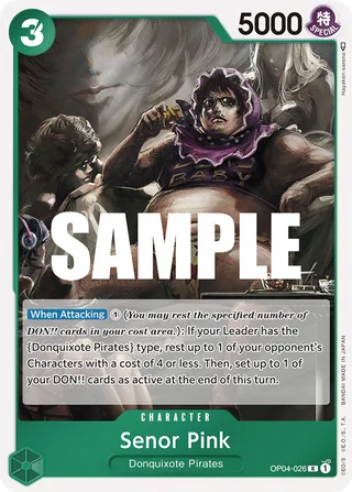 Senor Pink #OP04-026 · Kingdoms of Intrigue One Piece card