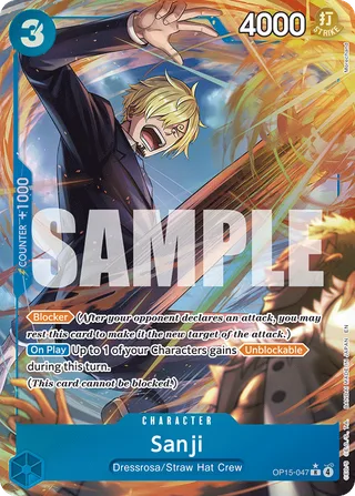 Sanji (Round 1 Promo) #OP15-047-round-1-promo · One Piece Promotion Cards One Piece card