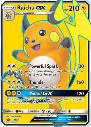 Raichu GX #SM90 · SM Black Star Promos Pokémon card