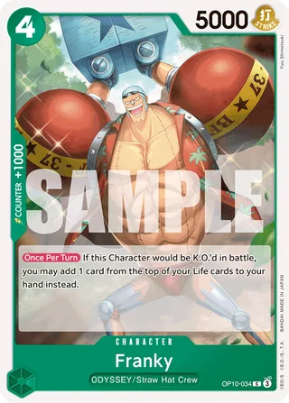 Franky #OP10-034 · Royal Blood One Piece card