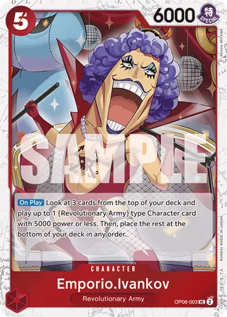 Emporio.Ivankov (Full Art) #OP06-003-full-art · Premium Booster -The Best- One Piece card