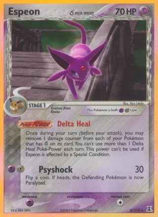 Espeon δ #4 · Delta Species Pokémon card