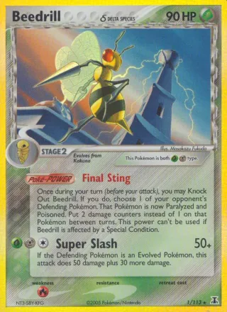 Beedrill δ #1 · Delta Species Pokémon card