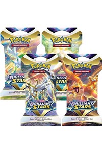 Brilliant Stars Sleeved Booster Pack Art Bundle [Set of 4] sealed Pokémon product